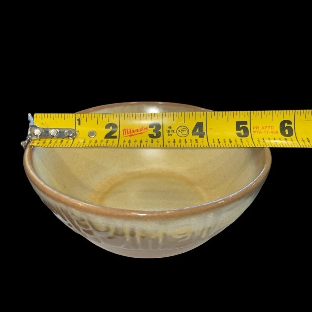 Vintage Frankoma Pottery Bowl #7X – Tan/Brown Glaze – 6” Diameter